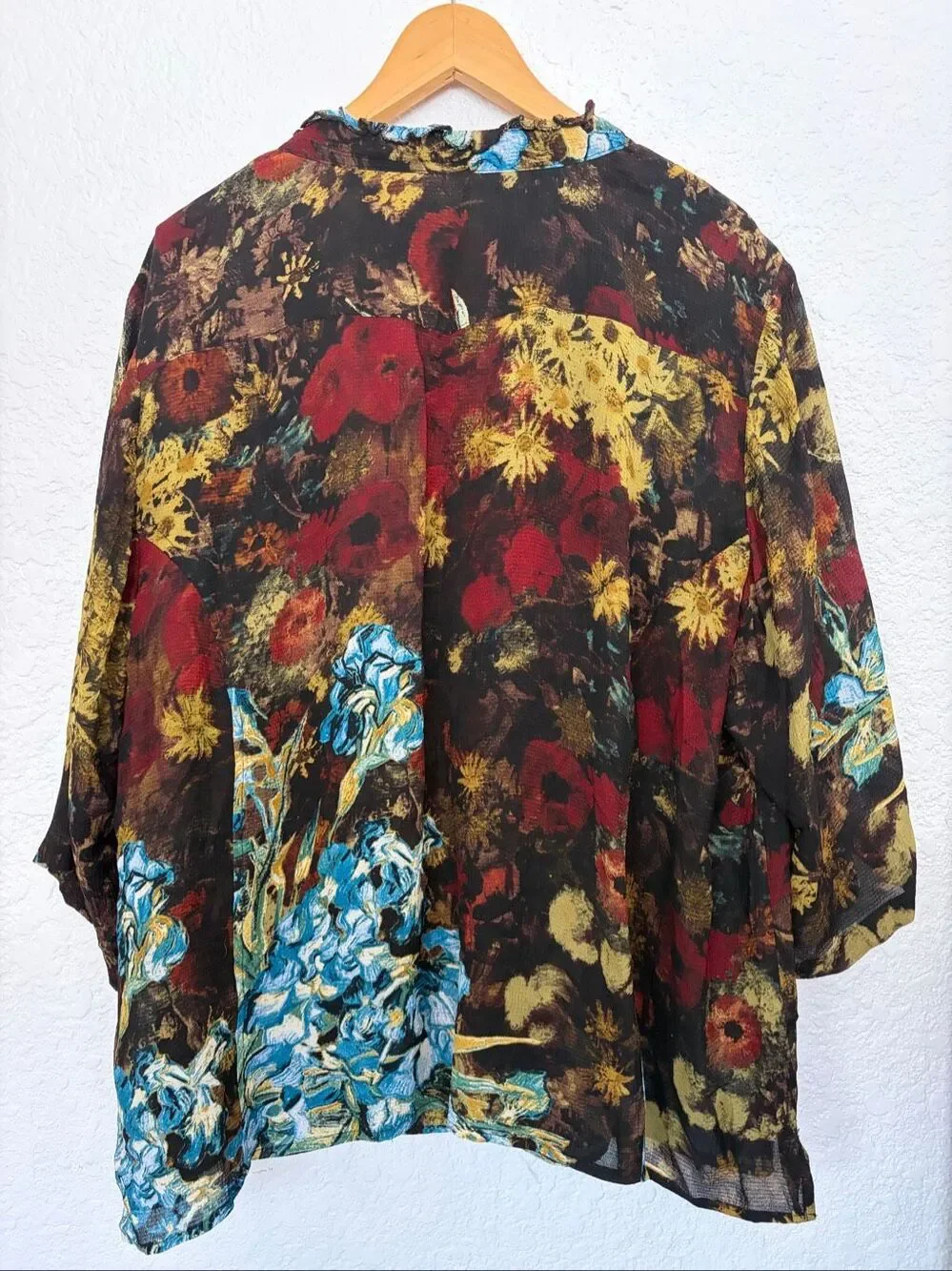 Citron Santa Monica 100% Silk Floral Two-Piece Tunic Jacket & Shell Set 3X